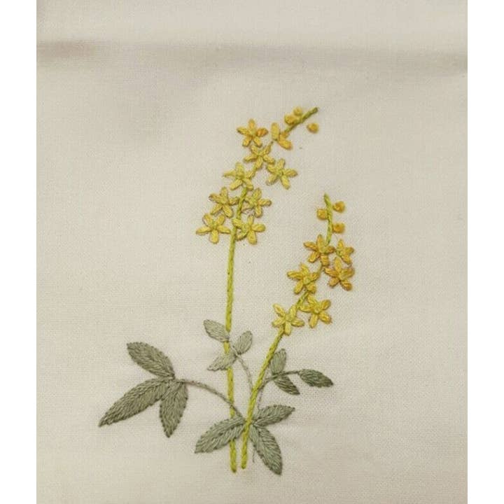 EmbroideryNTA – Engroshandel Lommetørklæde - Dame – Håndbroderi linned lommetørklæder, vilde blomster broderi