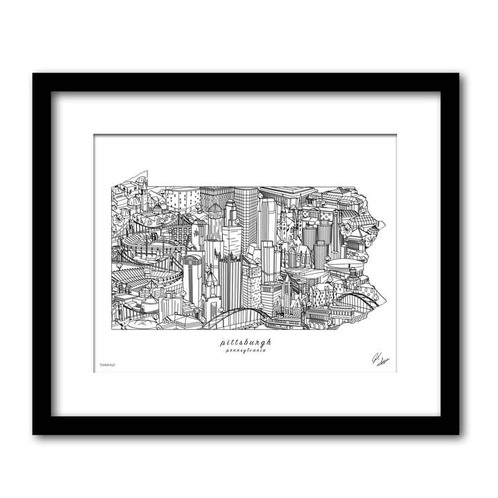 Pittsburgh Pennsylvania Wall Decor for wholesale by Townsville Art