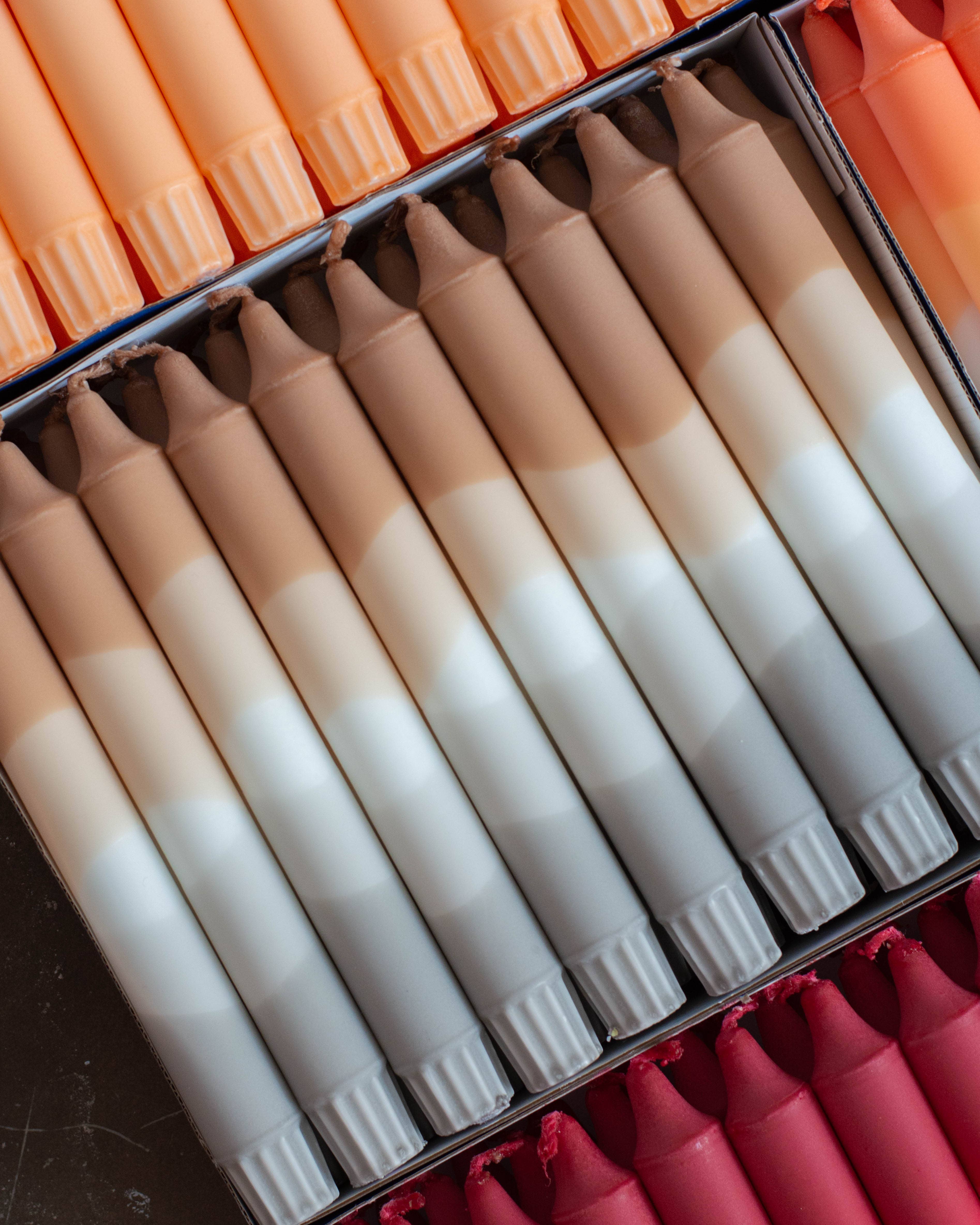 Nordtrice - Wholesale Tapered Candle/Candlestick - Taper candles - Winter vibes no.5 (Brown/Grey)2