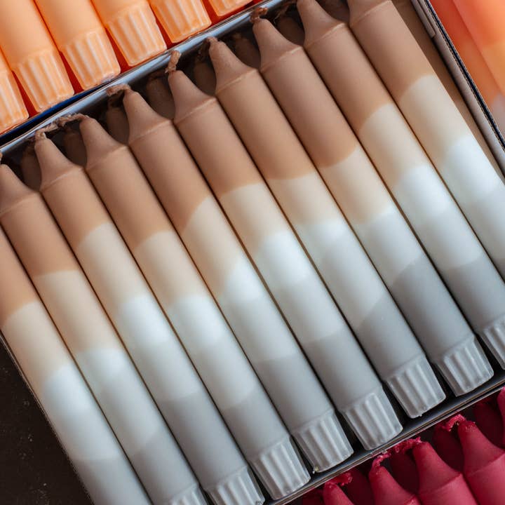 Nordtrice - Wholesale Tapered Candle/Candlestick - Taper candles - Winter vibes no.5 (Brown/Grey)2