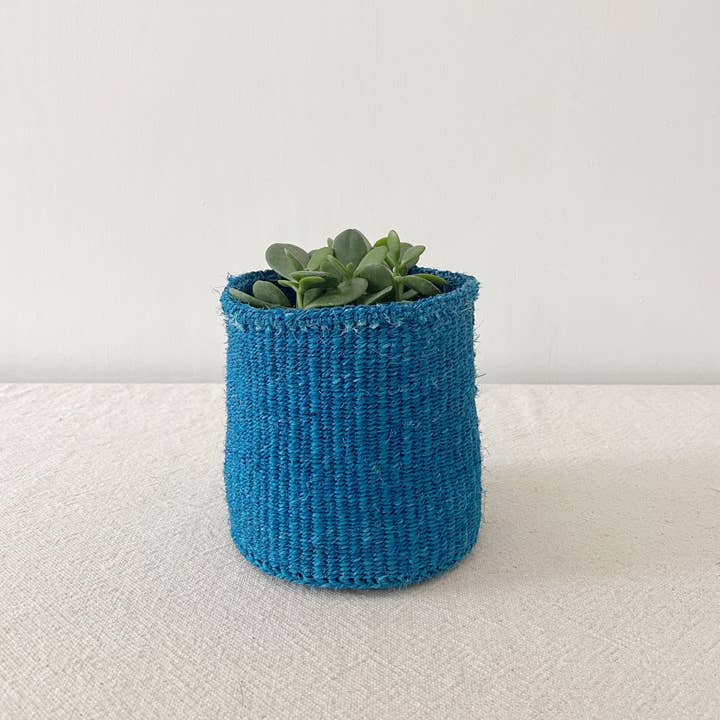 Amsha - Wholesale Plant Pot - Storage Plant Basket: Teal Blue4