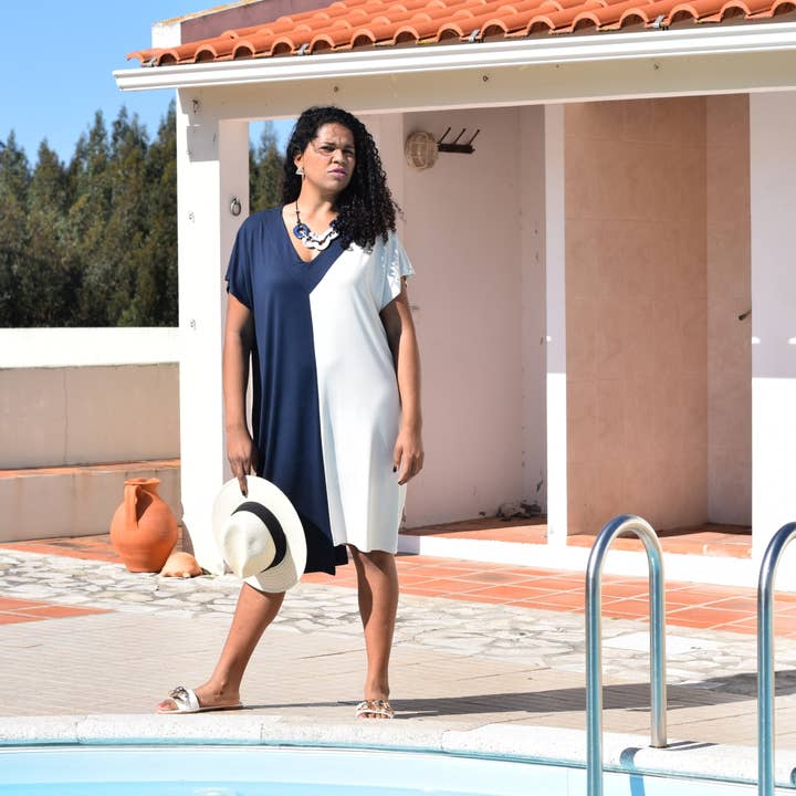 Torster & Ribeiro, Lda - CurvyShion - Vente Robe – femme - Robe grande taille Celia - du L au 5XL / robe asymétrique