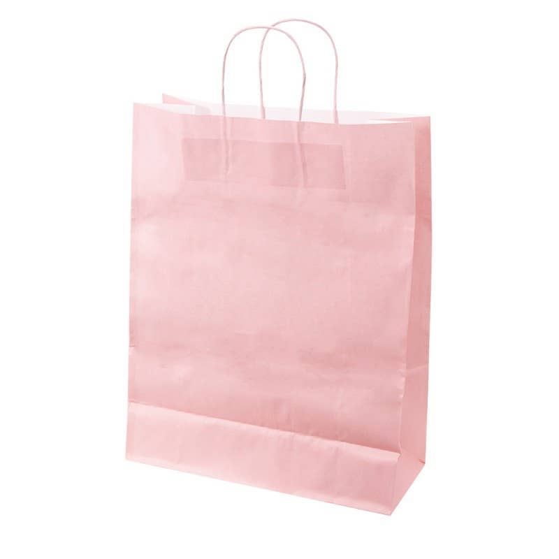 Deffrennes - Wholesale Gift Bag - Pastel pink kraft paper bag 34x14x39.51