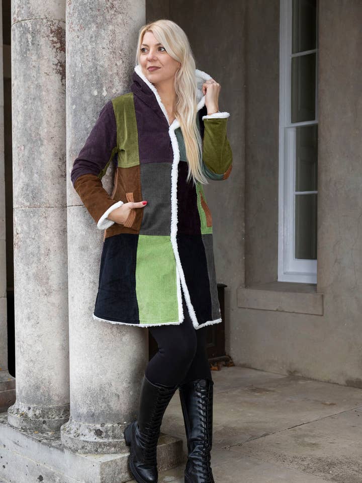 Jemima hooded coat for wholesale by Wicked Dragon Clothing