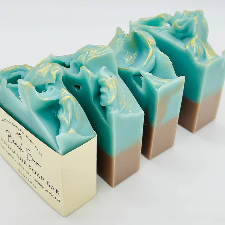 SARATOGA NATURAL BODY CARE LLC - Wholesale Bar Soap - Beach Bum Handmade Soap Bar VEGAN Cold Process Soap