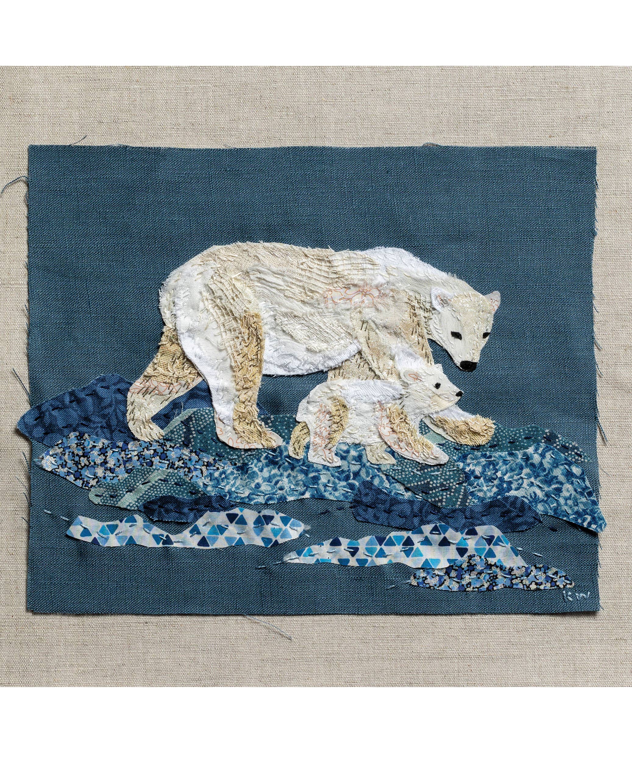 Wattle&Loop - Wholesale Embroidery/cross-stitch supplies - Polar Bear Slow Stitching Kit2