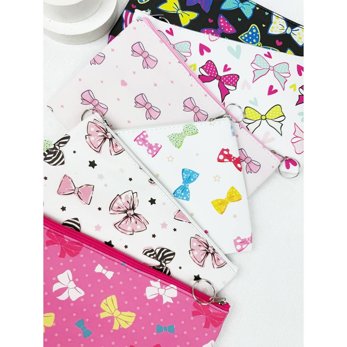 MIX COLOR Adorable Bow Theme Coin Purse with Key Ring for wholesale on Faire7