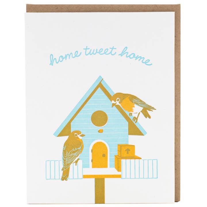 Smudge Ink - Wholesale Housewarming Card - Birdhouse Moving Day New Home Card