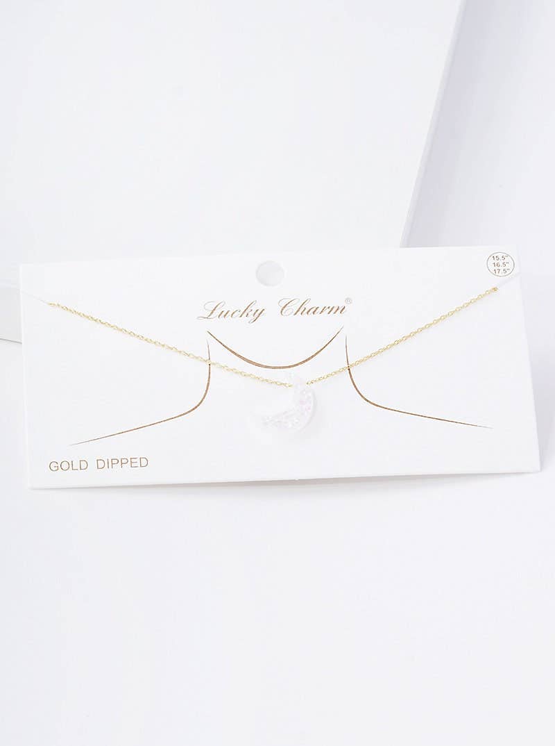 OHBOOBA DESIGN - Wholesale Pendant/Charm Necklace - Gold Plated Opal Crescent Moon Necklace5