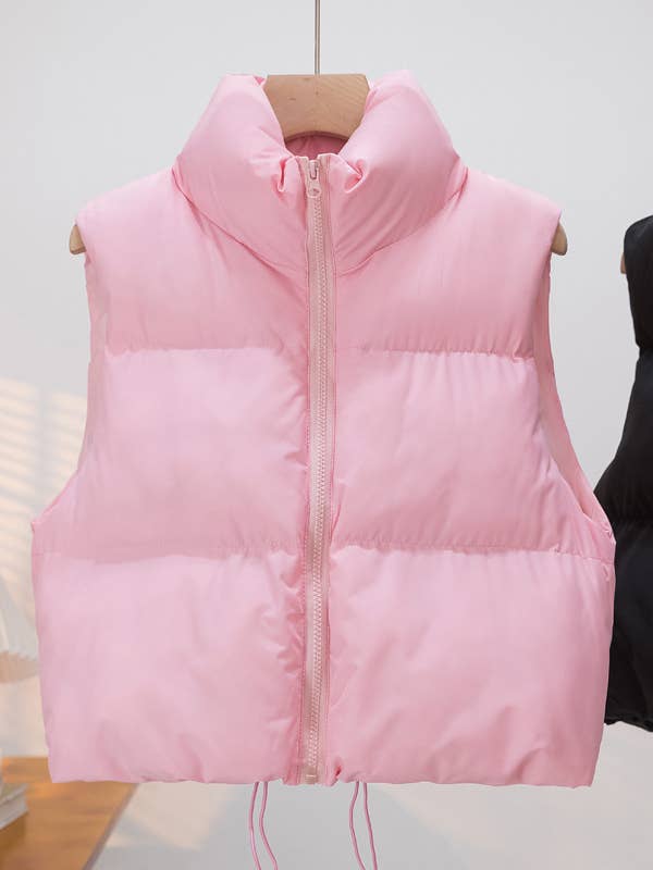Hope & Sunshine - Wholesale Outerwear Vest - Women's - Sleeveless Drawstring Vest Jacket8
