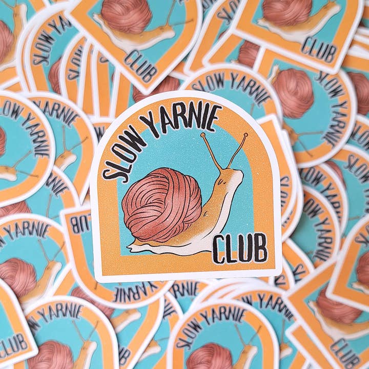 Slow Yarnie Club Sticker | Slow fashion mindfulness for wholesale by The Pigeon's Nest