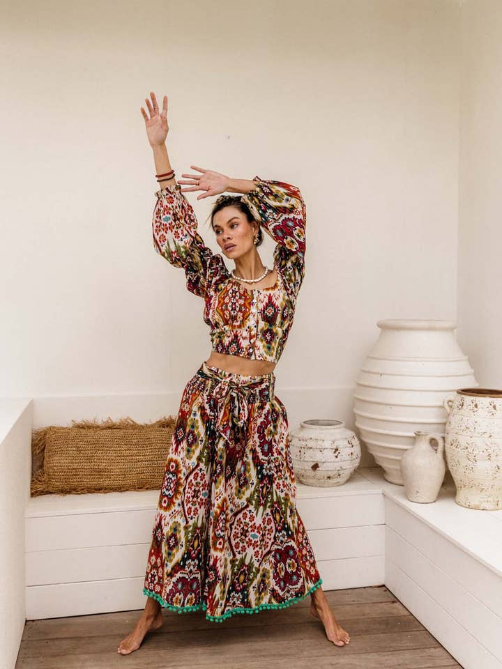 I AM PYLGRYM - Wholesale Pants – Women's - Lotti Pants - Moon Beam Ikat6