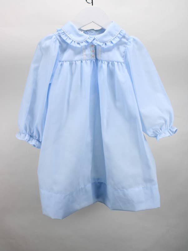 Aubrey Rose Light Blue Dress for wholesale by Baby Blessings Clothing