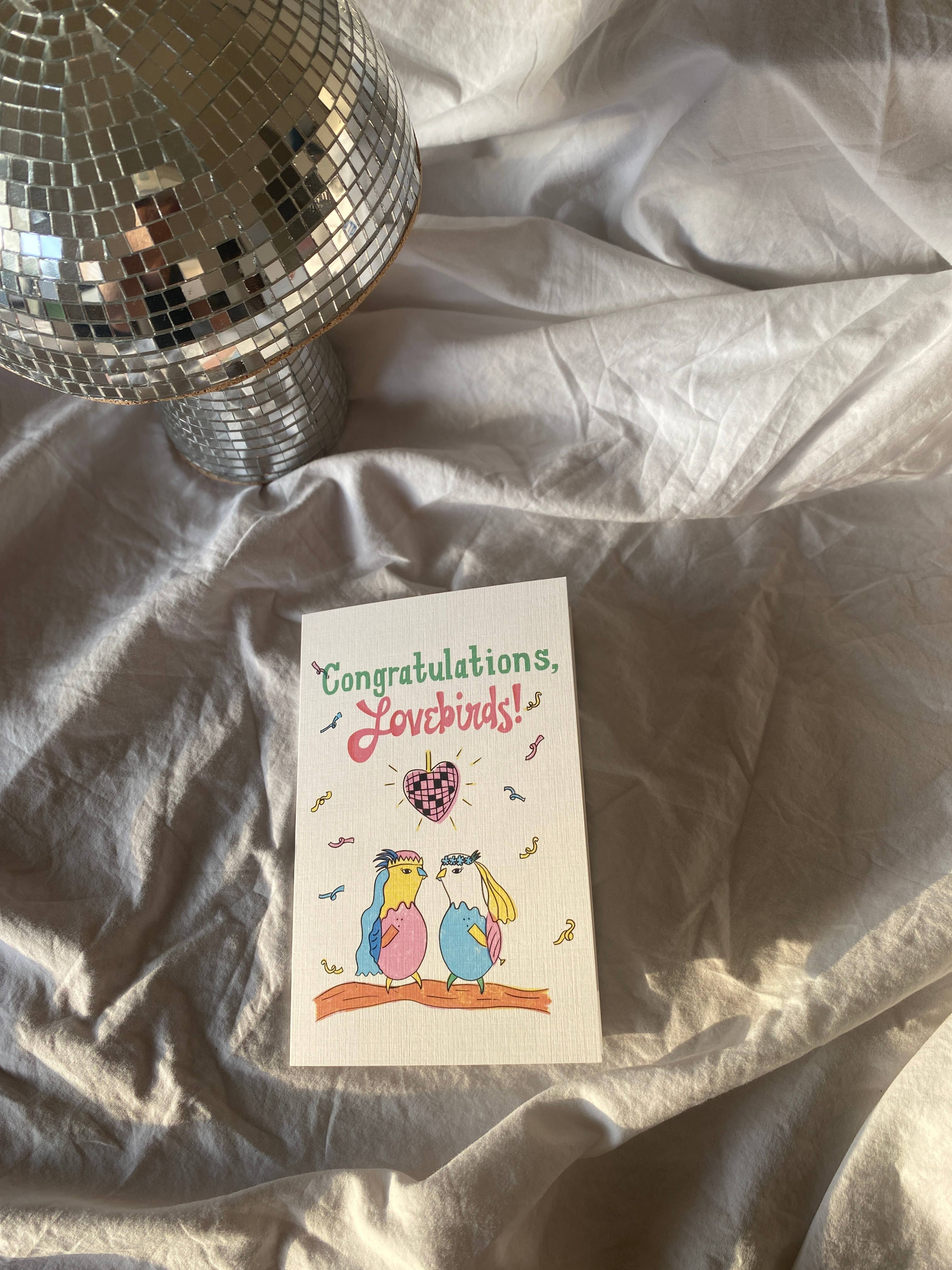 Charmed Life Designs - Wholesale Wedding Card - Congratulations Lovebirds Wedding Greeting Card2