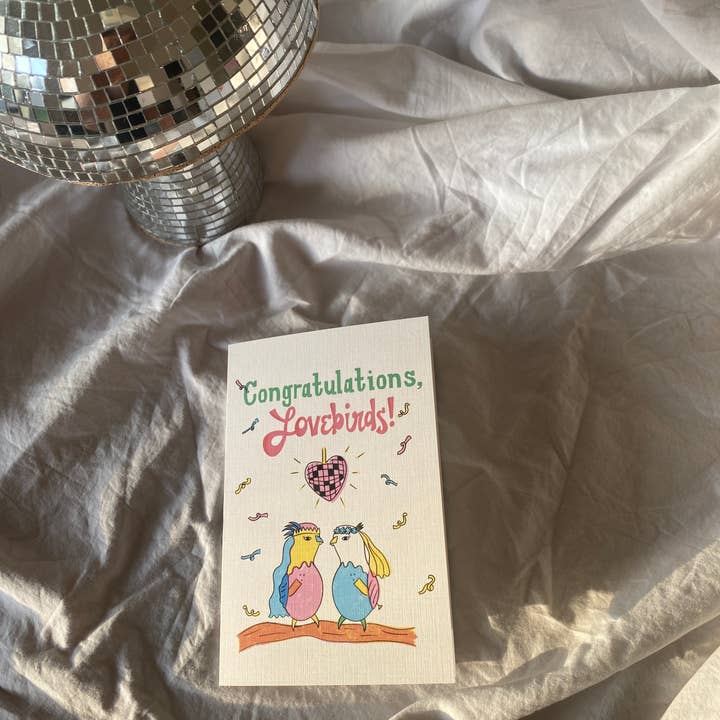 Charmed Life Designs - Wholesale Wedding Card - Congratulations Lovebirds Wedding Greeting Card2