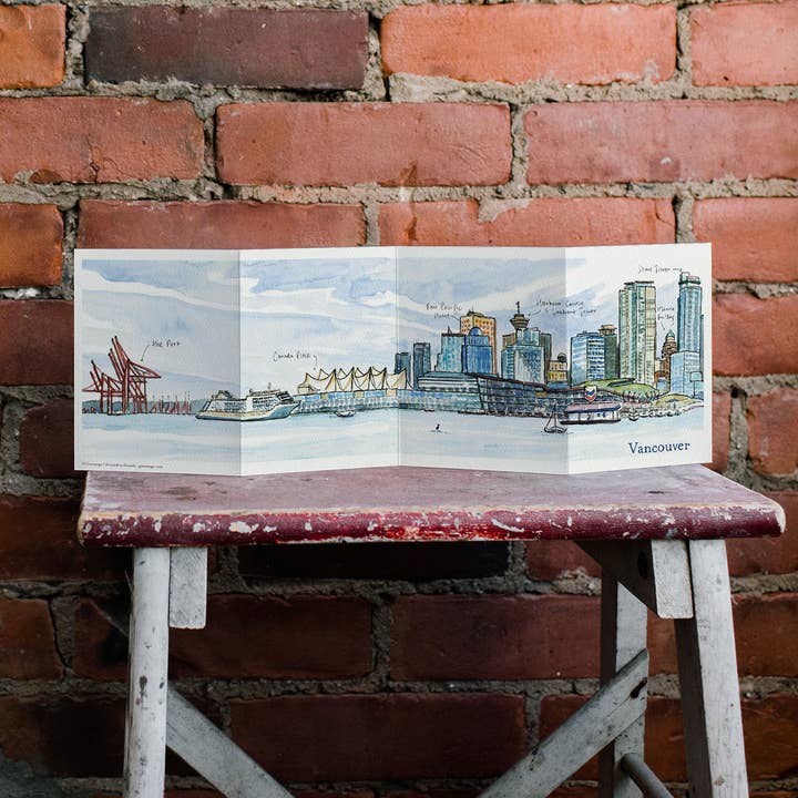 Vancouver Skyline - Accordion Card for wholesale by Gotamago