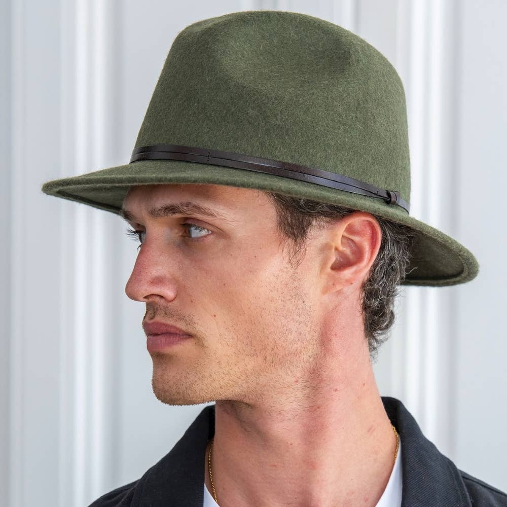 TRAVAUX EN COURS... - Wholesale Fedora - Women's - FELT HAT - leather band, sewn brim71