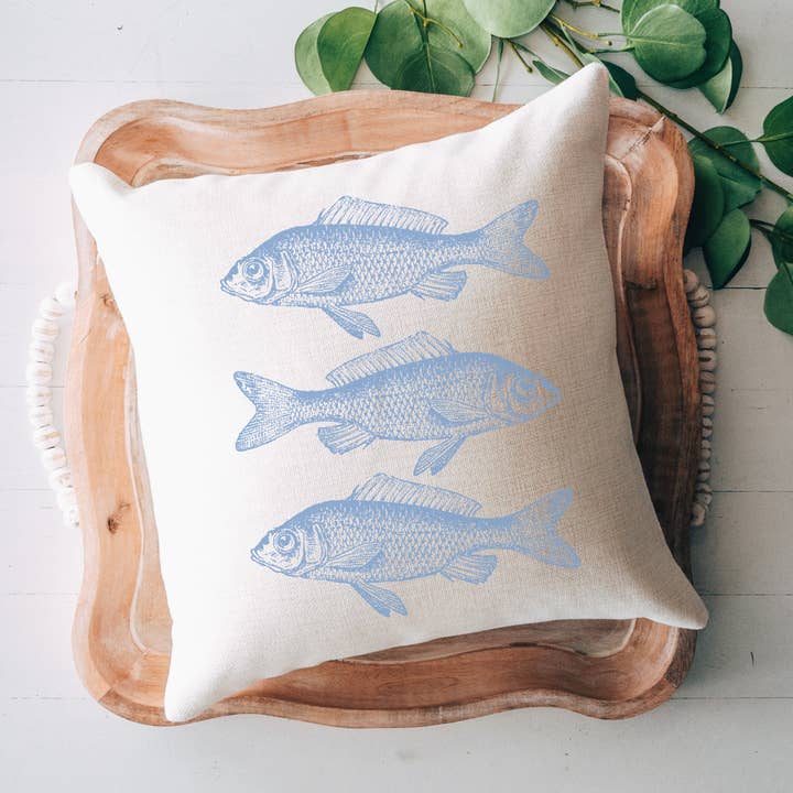 Chinoiserie Fish Pillow for wholesale by Pelican Provision Co.