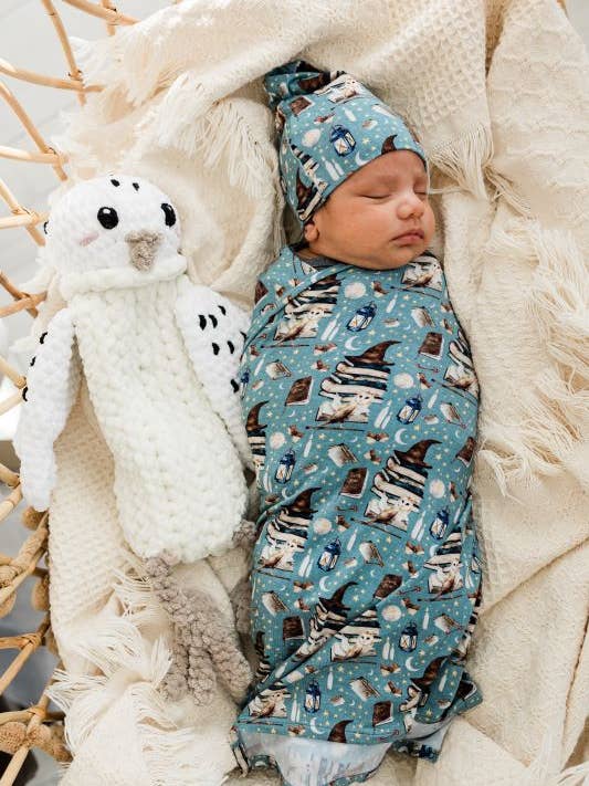 Spellbound Swaddle & Hat Set for wholesale by Wildwoven