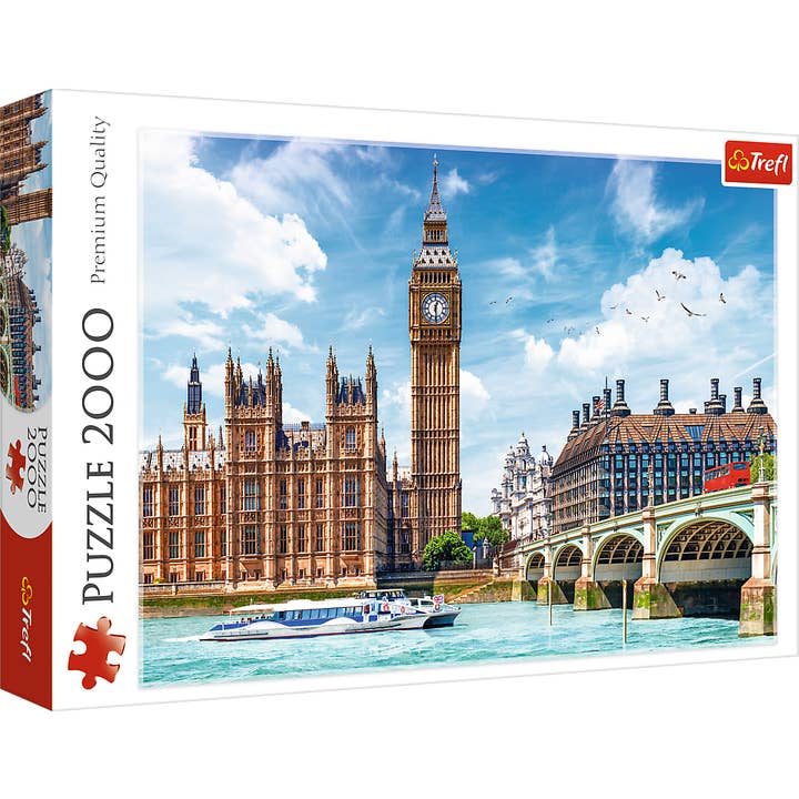 Trefl Red 2000 Piece Puzzle - Big Ben, London, England for wholesale by Trefl USA