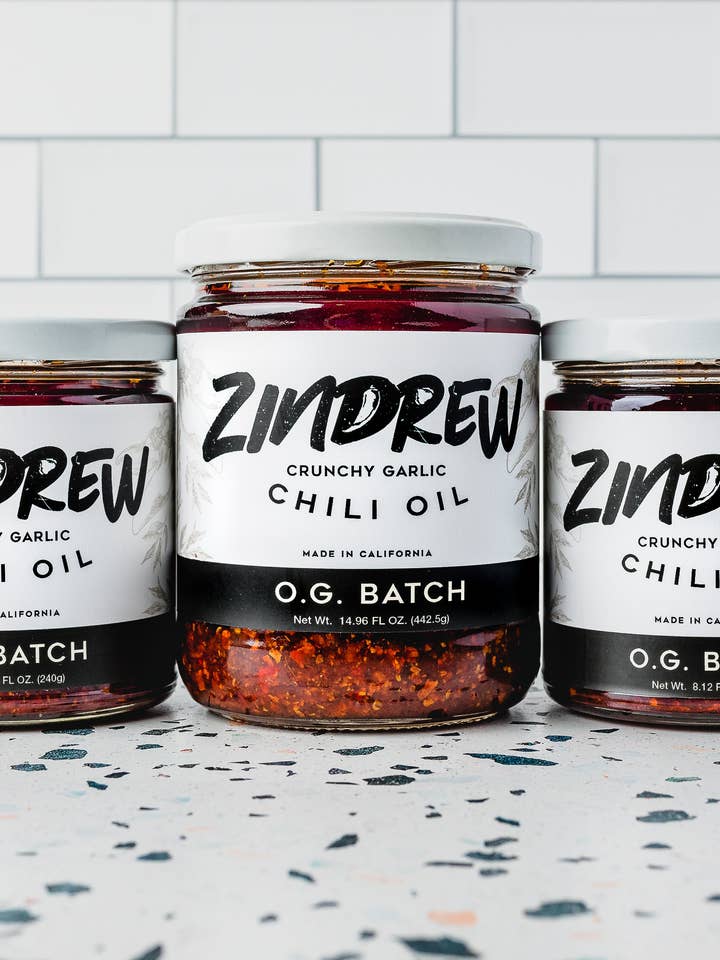 Zindrew Crunchy Garlic Chili Oil - OG Batch for wholesale by ZinDrew Chili