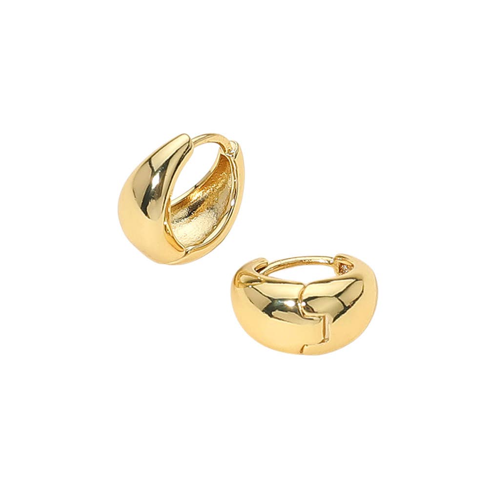 Sensibling Corp. - Vendita all'ingrosso Orecchini a cerchietto - Orecchini a cerchio mini a goccia placcati in oro 14K2