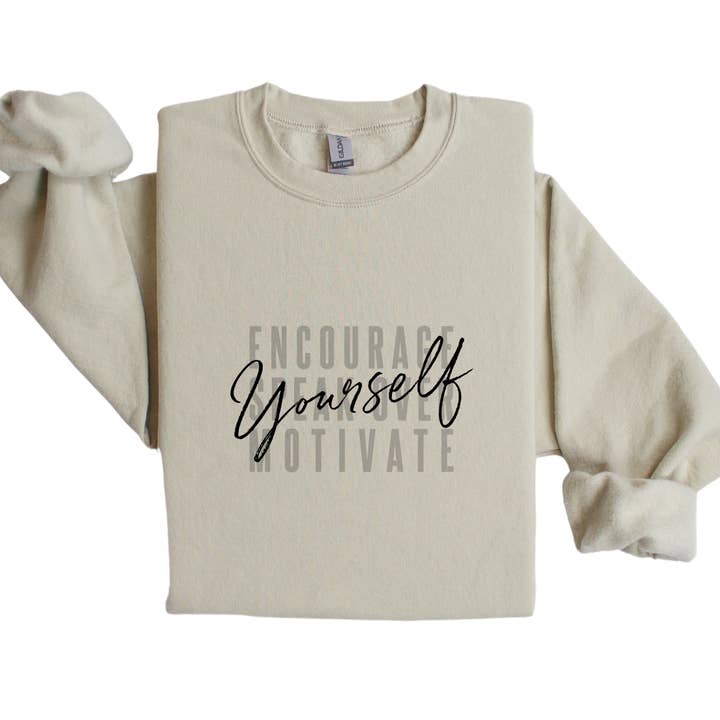Rose and Daisy Gifts – Engroshandel Grafisk Sweatshirt - Unisex – „Opmuntre dig selv“ - Sweatshirt1