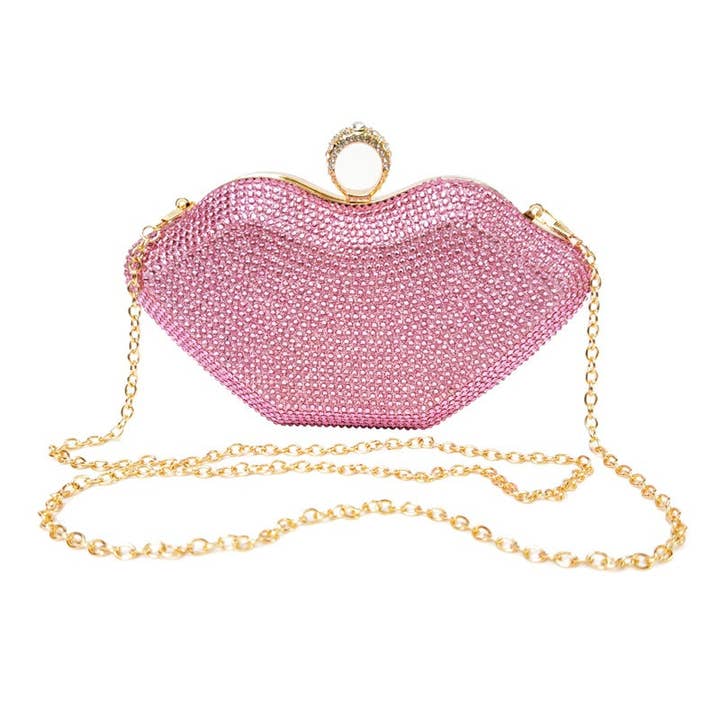 AB Lip Mouth Rhinestone Bag HB1642 for wholesale on Faire7