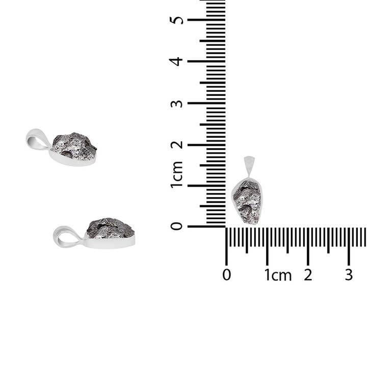 Nature Crafts - Wholesale Pendant/Charm Necklace - Natural Meteorite Pendant Necklace for Women in 925 Silver