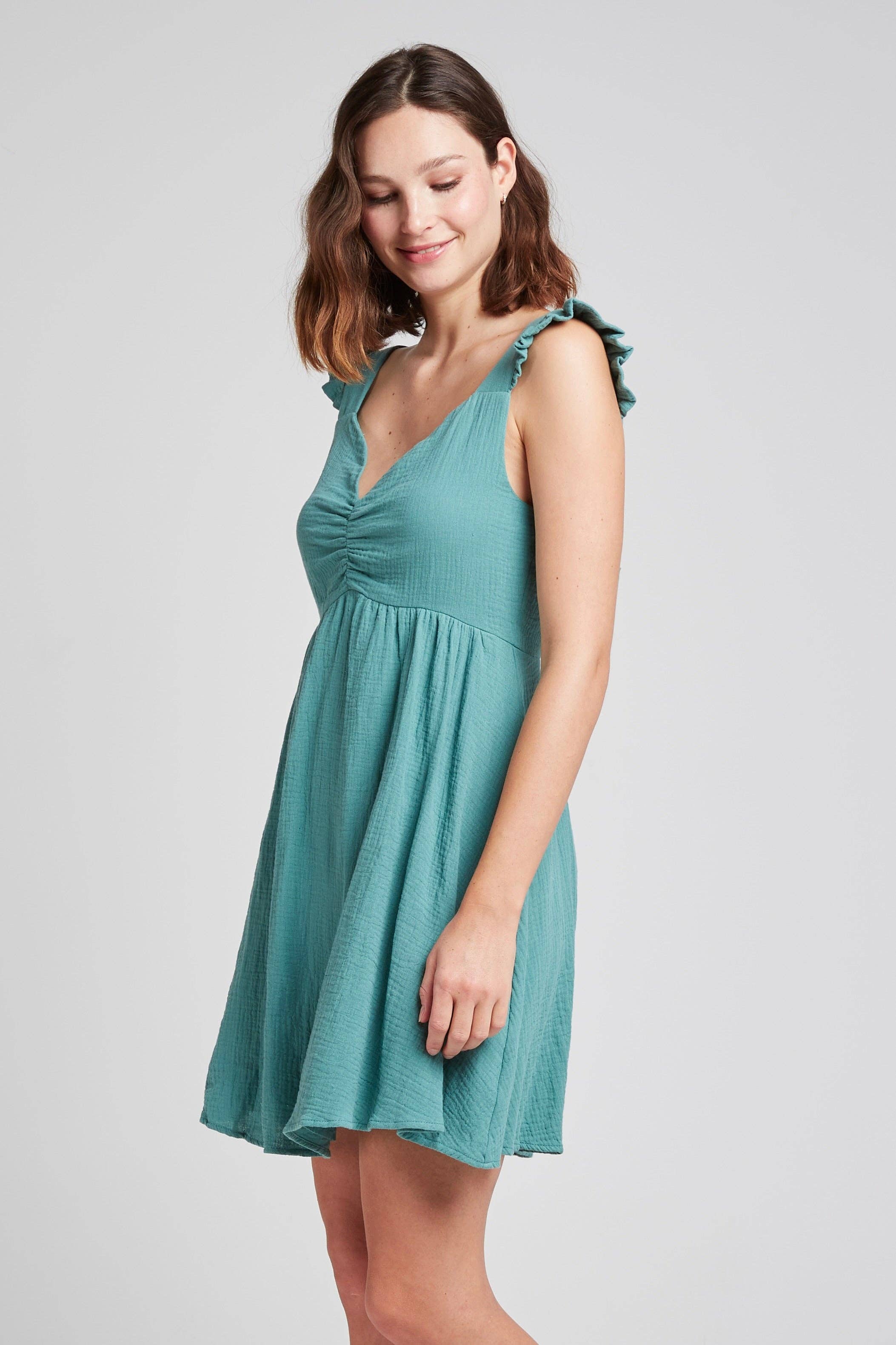Andy & Lucy - Wholesale Dress - Women's - LILYAN - Ruffled cotton gauze dress14