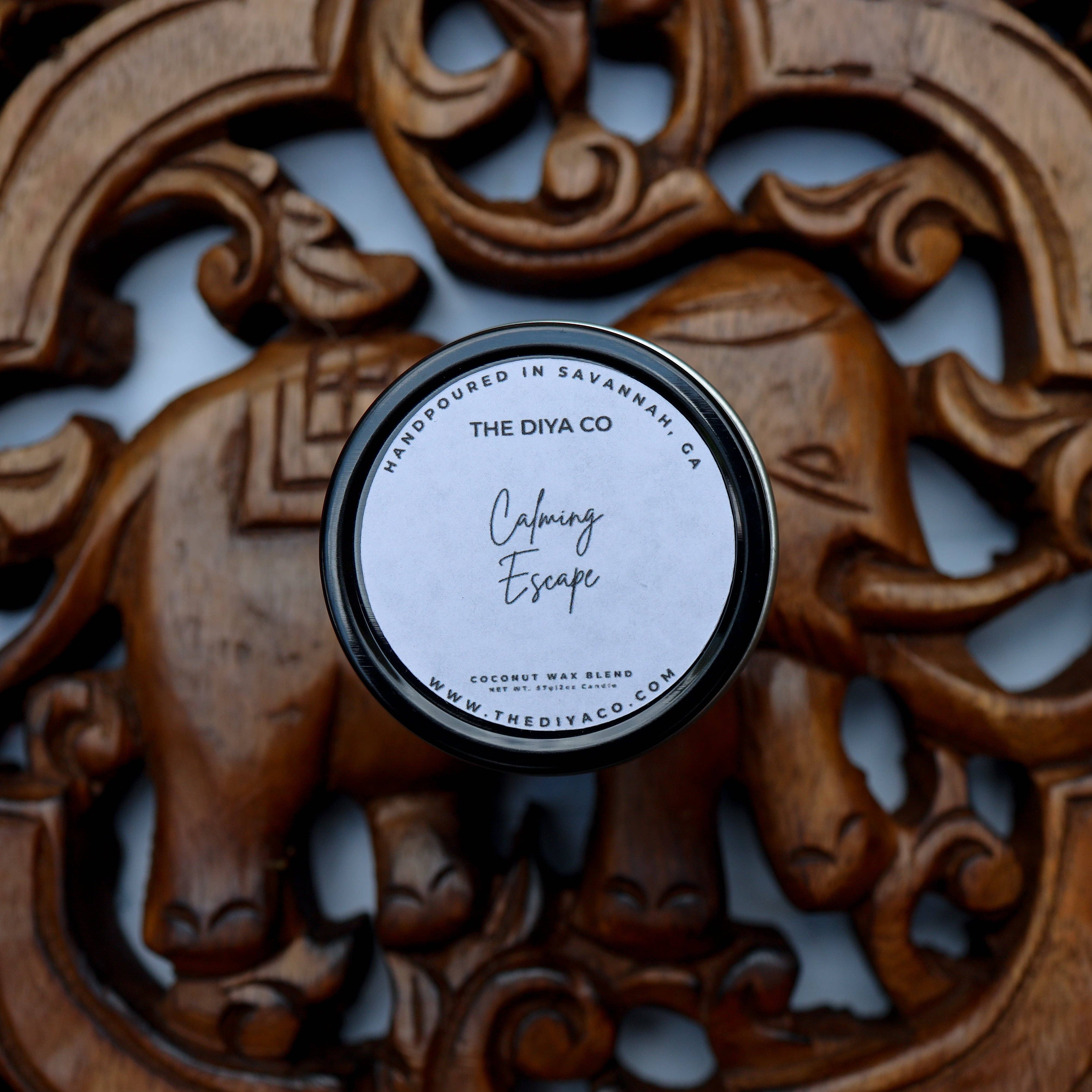 The Diya Co - Wholesale Travel Candles - Mini Tin 2oz Candle |Best Selling Scents |Coconut Soy Wax0
