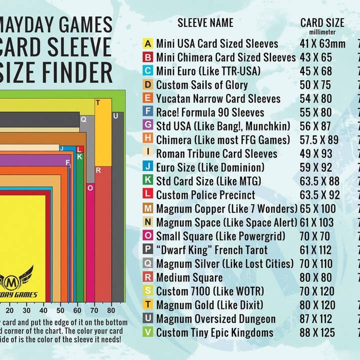 Mayday Games - Wholesale Card Game - 8 X 11 Inch Retail Counter Sleeve Guide (Neoprene Mat)