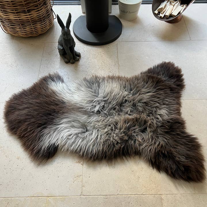British Rare Breed Sheepskin | Spotted, Dark, Rich Greys for wholesale by Wildash London
