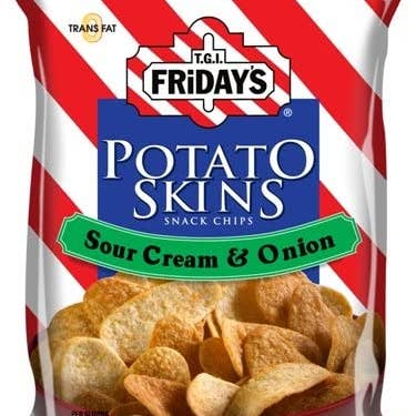 Shop The King - Wholesale Chips - TGI Friday's Potato Skins Snack Chips, Sour Cream & Onion, 3-Ounce Bags (Pack of 6)