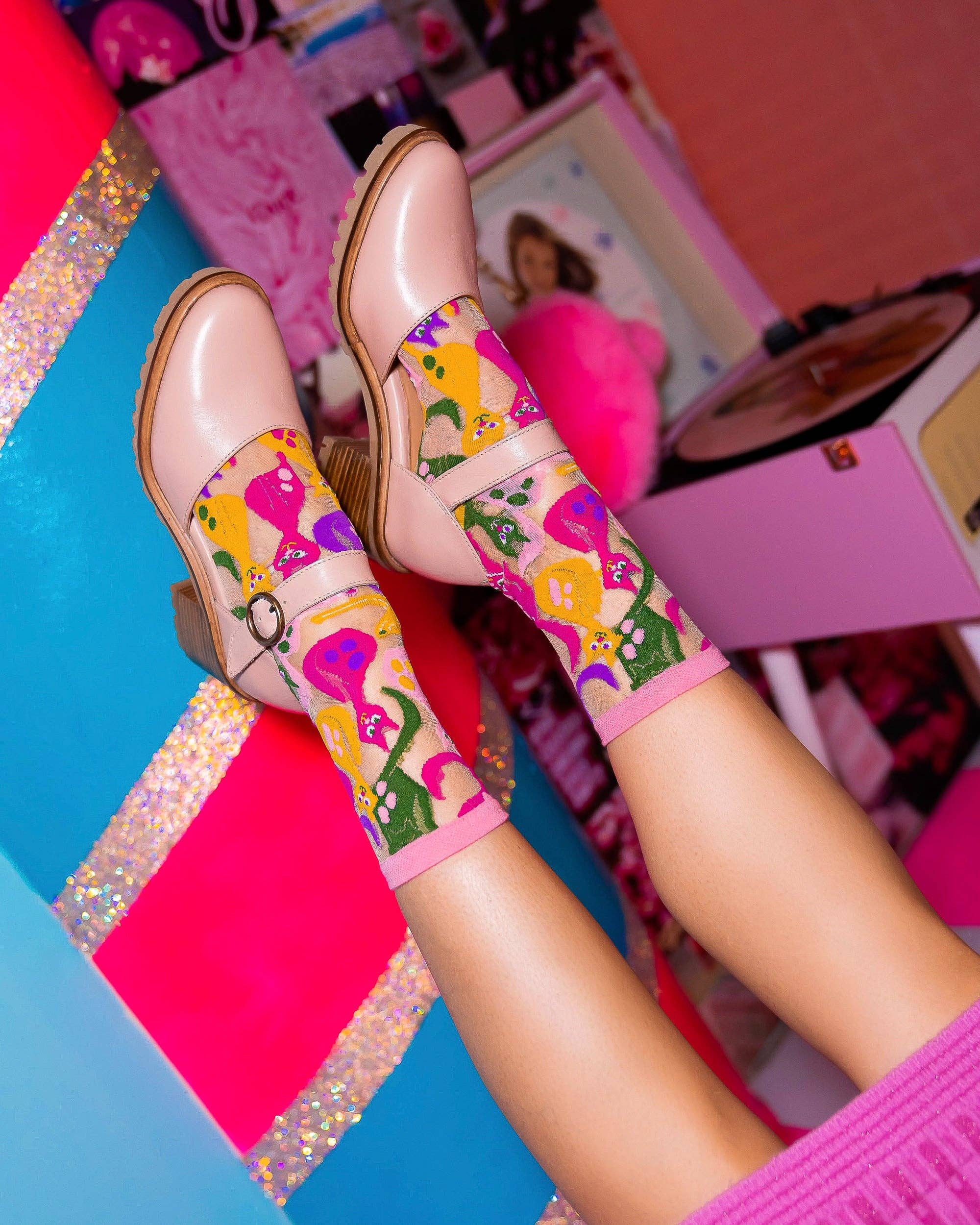 Sock Candy – Engroshandel Strømper - Dame – Dopamin Katte Tynde Crew Strømper2