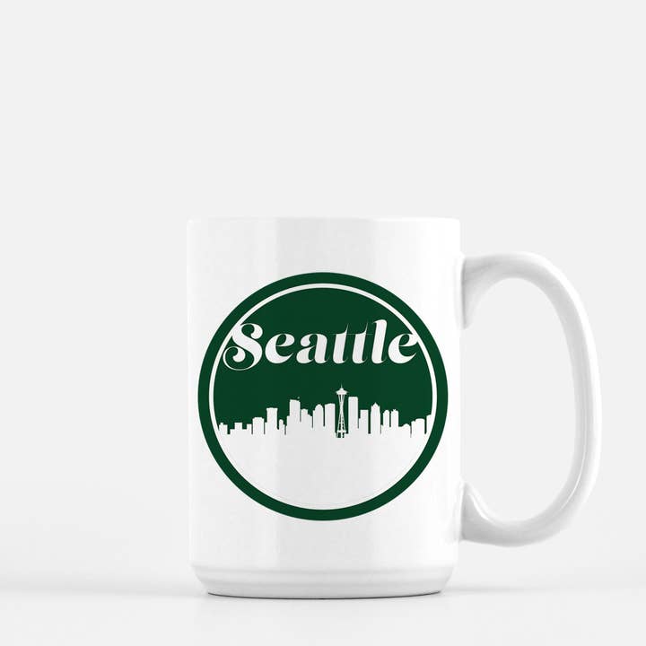 Tasse à café rétro Seattle Washington | Plusieurs couleurs pour la vente par Paperfinch Design