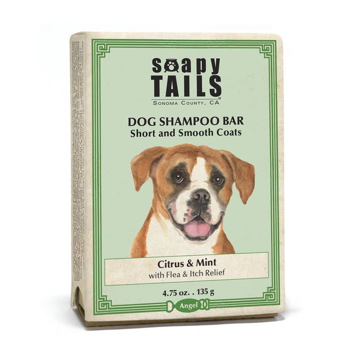 Barra di Shampoo per Cani Agrumi e Menta Manti Corti e Lisci per la vendita all'ingrosso da parte di Soap Cauldron