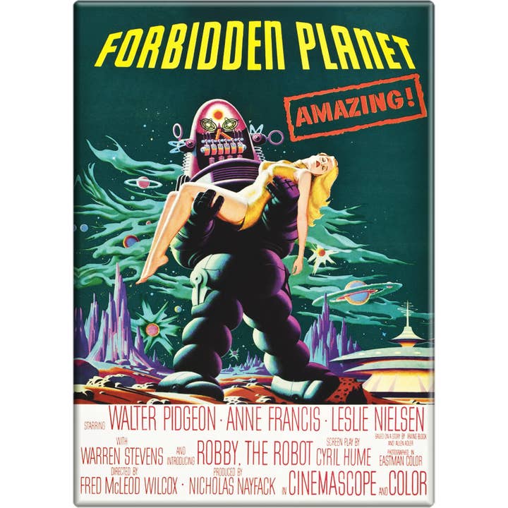 Square Deal Recordings & Supplies - Vendita all'ingrosso Poster - Magnete - Riproduzione poster vintage « Forbidden Planet »