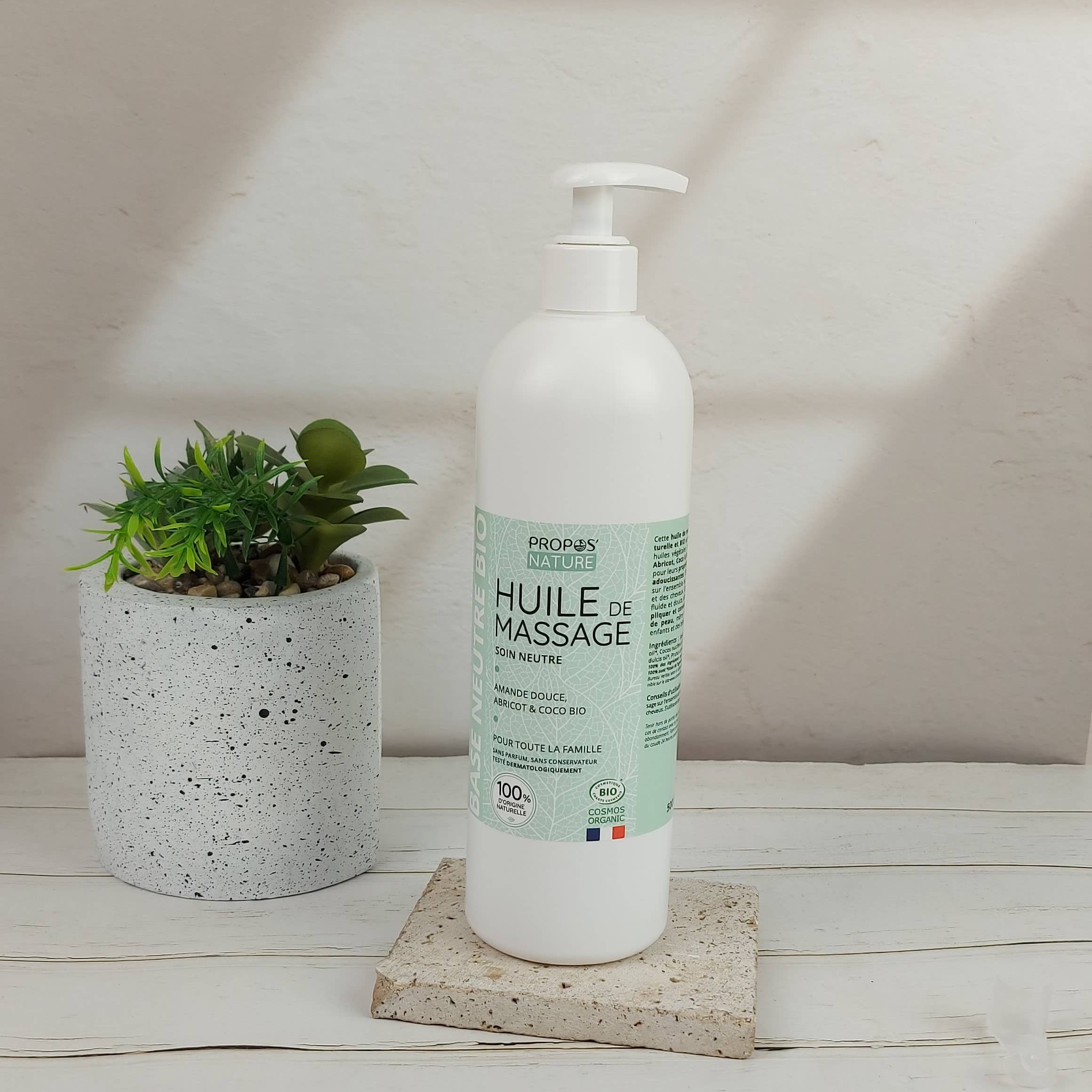 Propos'Nature - Wholesale Massage Oil/Gel - Organic Neutral Massage Oil - 100% Natural - 200 ml, 500 ml