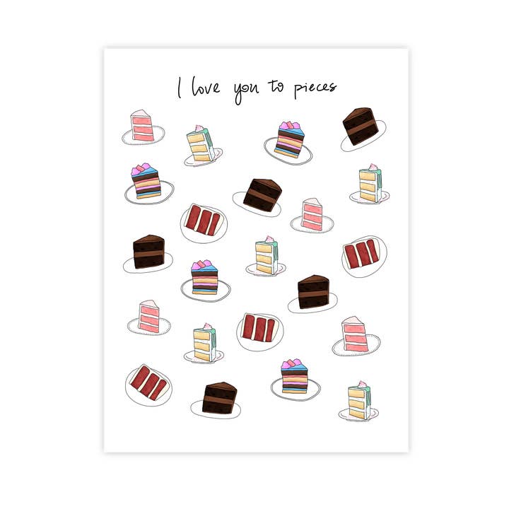 Lemon Lines - Wholesale Love Card - Love You to Pieces0