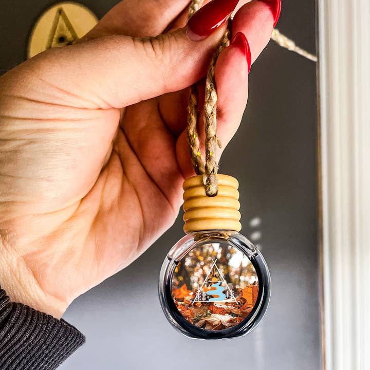 Fallen Leaves Hanging Car Diffuser/Air Freshener for wholesale by Rise and Pine Candle Co.