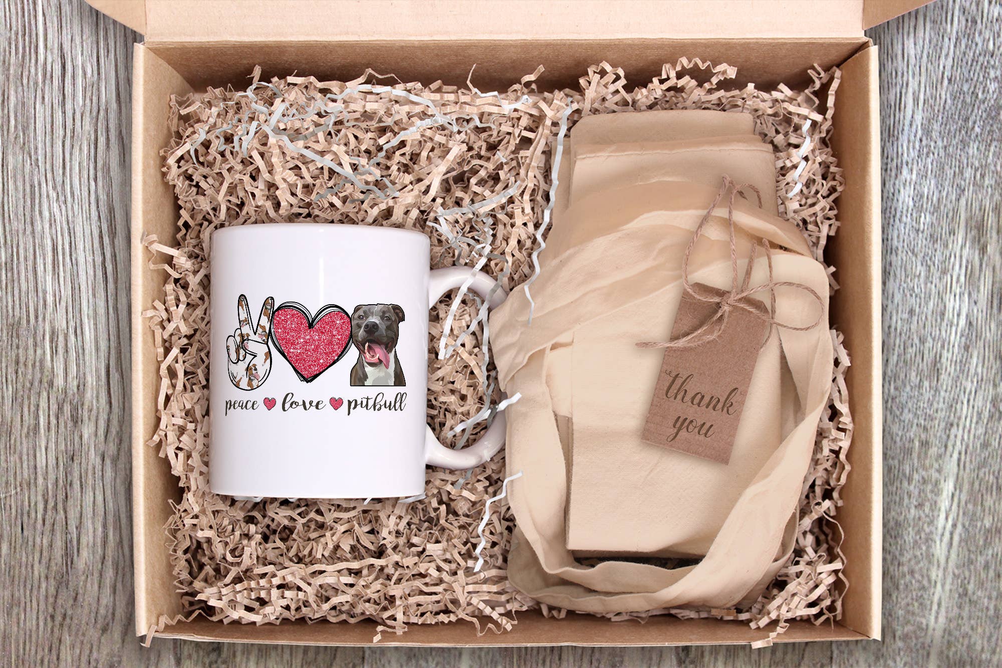 AJCanvasPrints - Wholesale Coffee Mug - Peace Love Pitbull Mug, Pitbull Mug, Peace Love Pittie Mug1