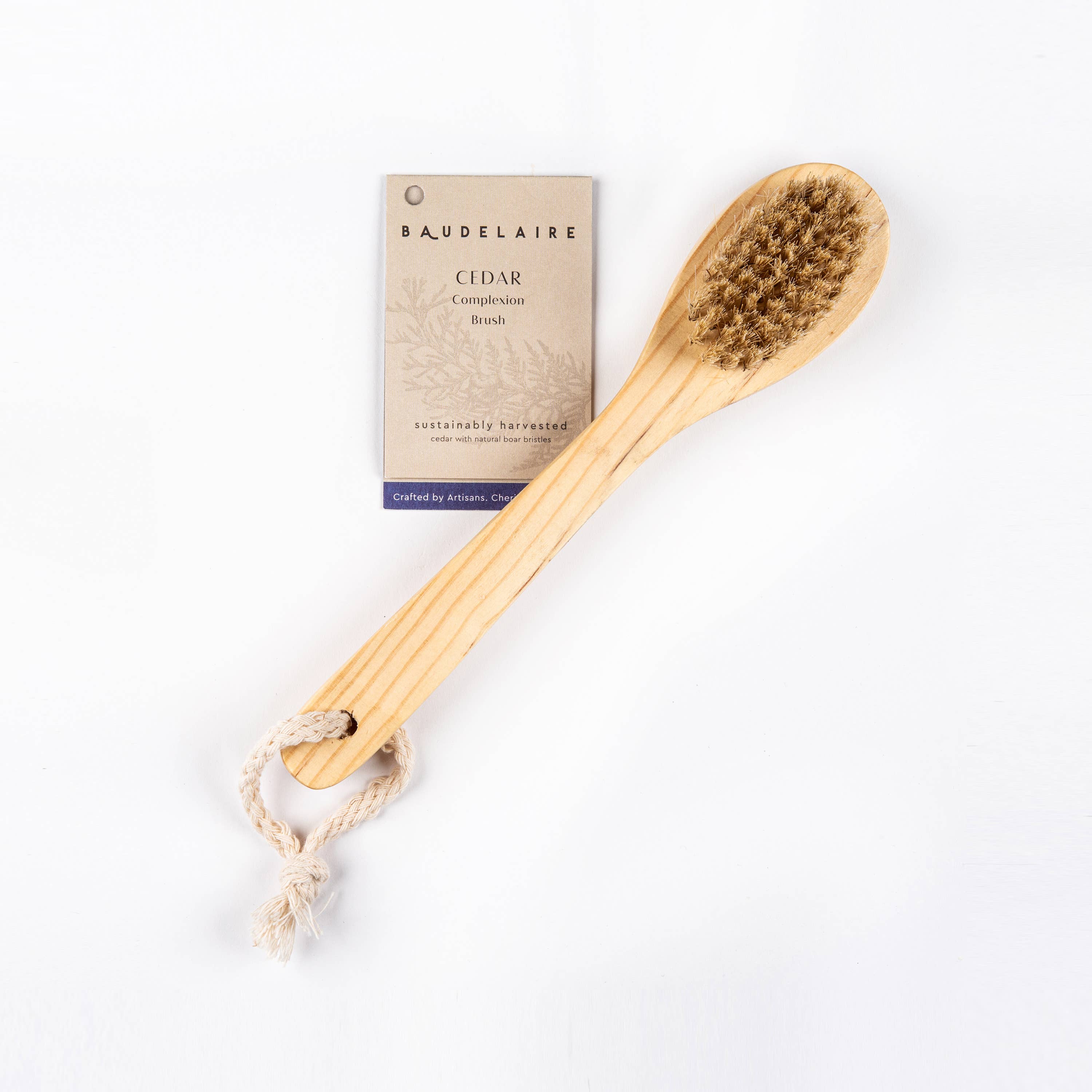 Baudelaire - Wholesale Body Brush - Cedar 9" Long-handle Complexion Brush