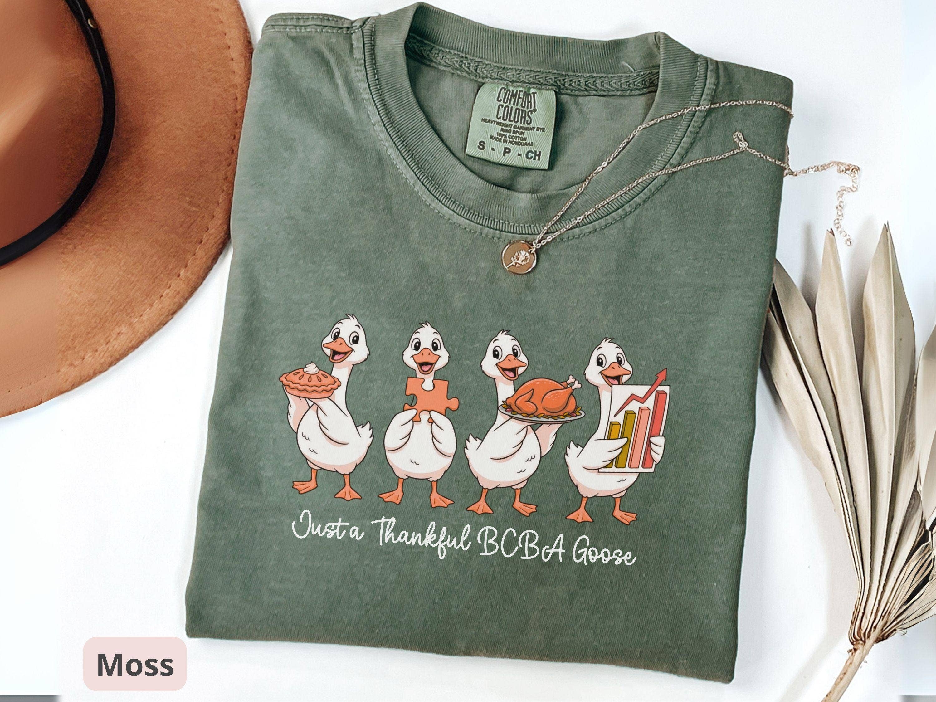 Glaime - Wholesale T-Shirt (Graphic) - Women's - Comfort Colors Thankful BCBA Goose Women Shirt, Funny ABA6