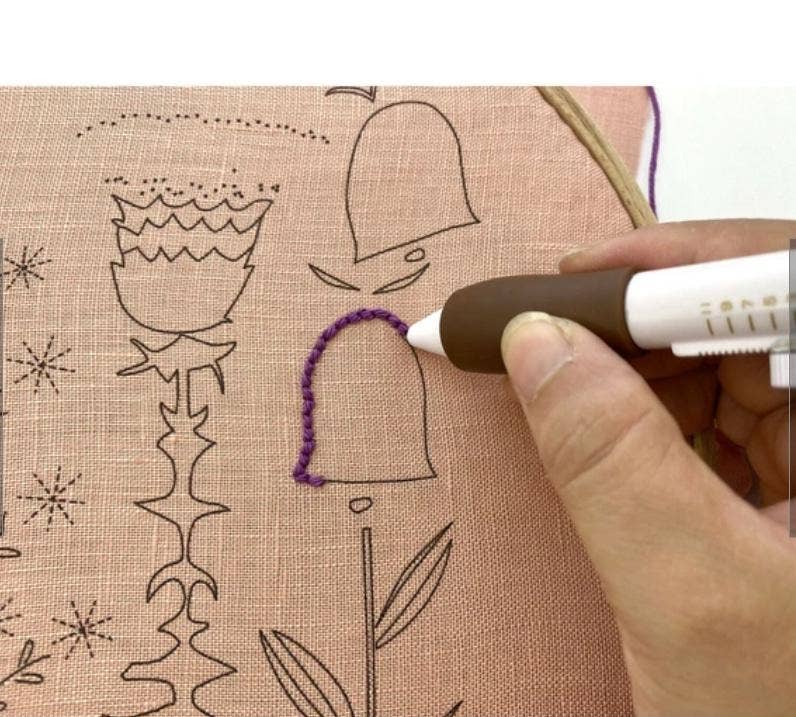 「FUNJI」In Japan - Wholesale Embroidery/Cross Stitch Supplies - Punch Needle Kit: Japanese Floral Embroidery Art - DIY Craft3