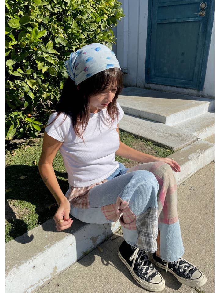 American Recycled Clothing - Wholesale Pants - Women's - Flannel & Denim Combo Pants Bundle2