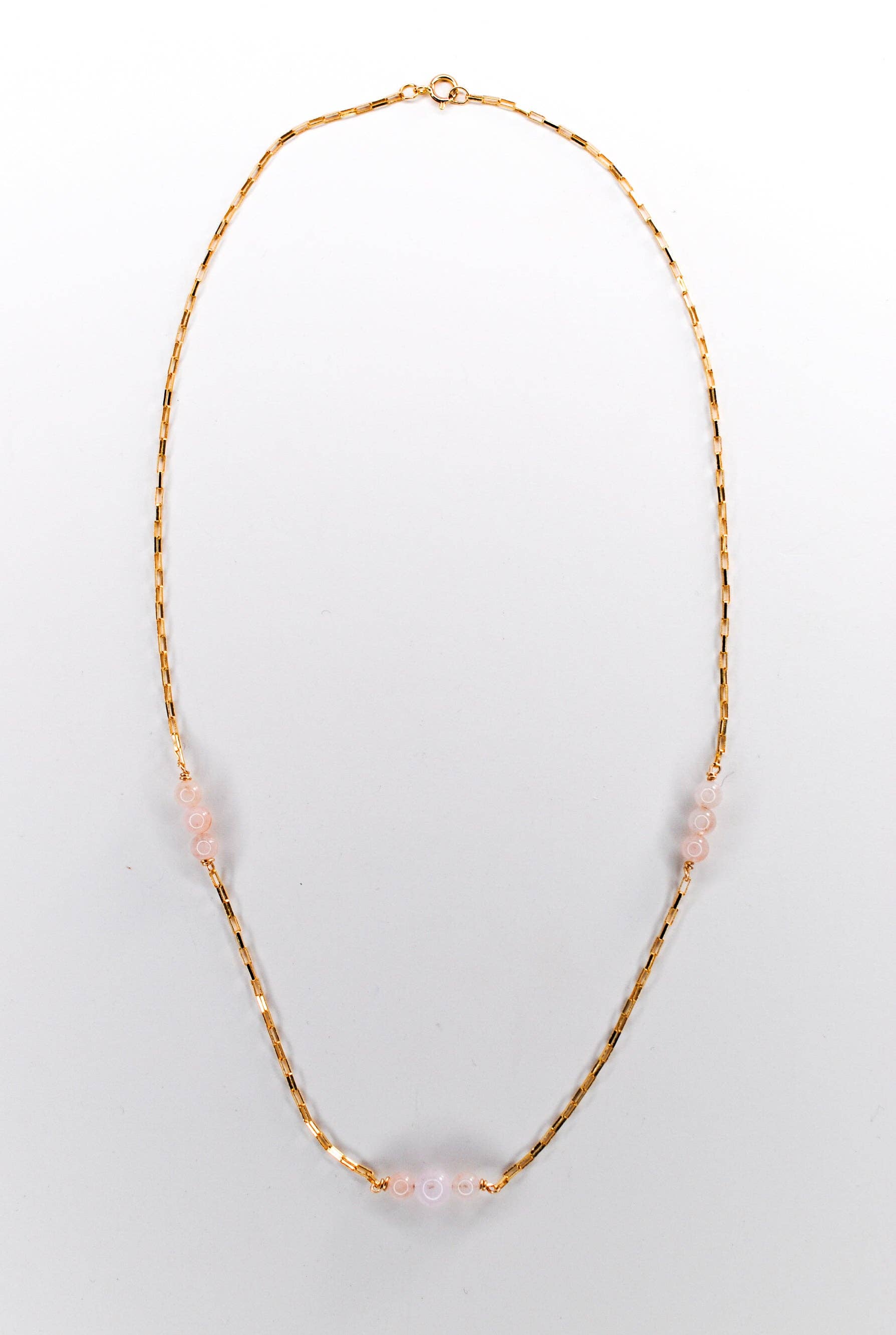 Ripple | Reiki Infused Jewelry - Wholesale Beaded/Pearl Necklace - Morganite Genesis Necklace1