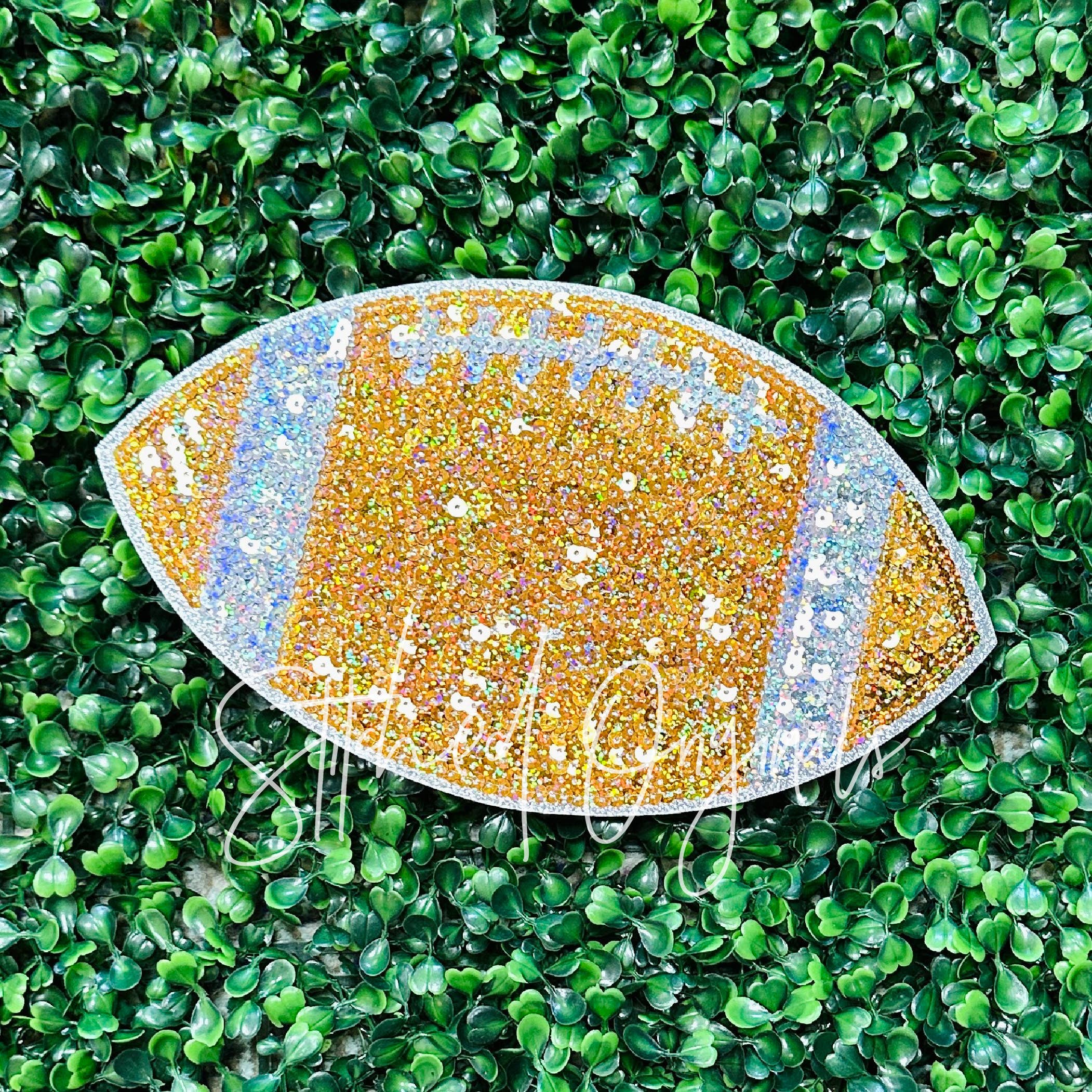 Stitched Originals - Wholesale Patch - Gold Football Sequin Patch, Iron on Patch, Sequin Patch 2
