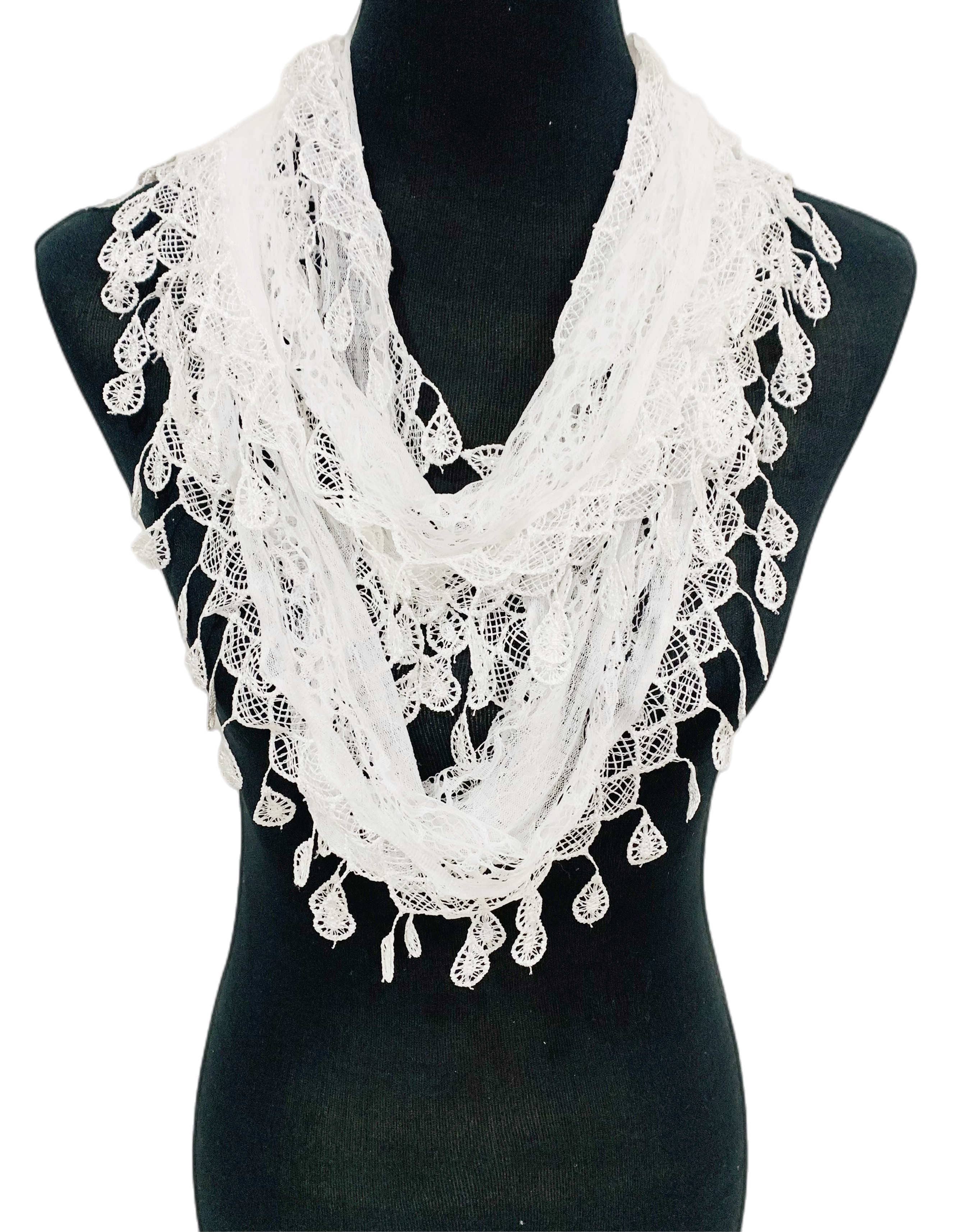 JC Sunny Fashion - Wholesale Scarf - Women's - JC014906 Gorgeous Elegant lace Infinity Scarf4