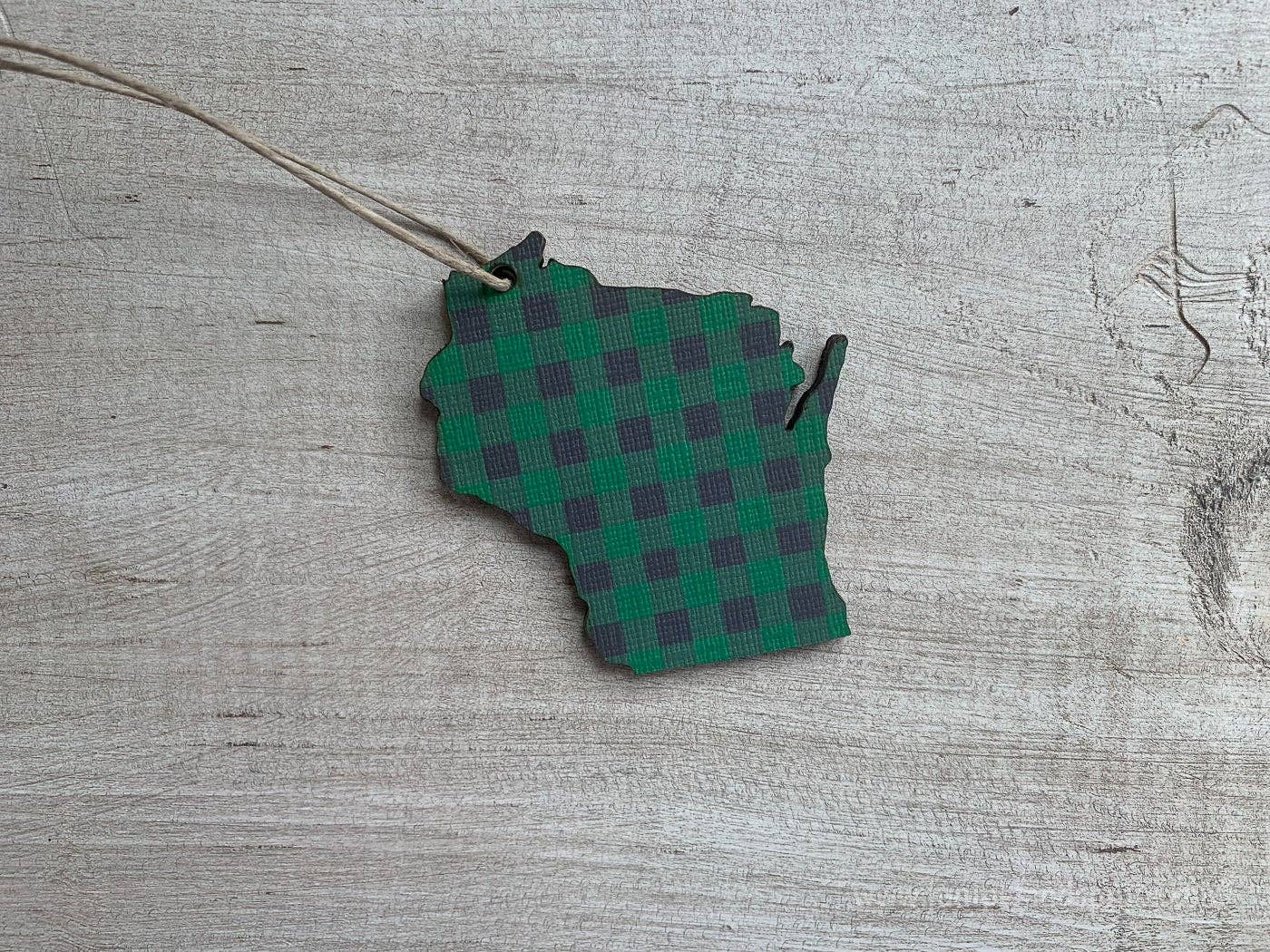 Juniper & Spruce - Wholesale Ornament - Wisconsin Buffalo Plaid Ornament2